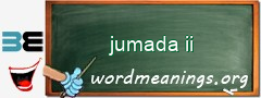 WordMeaning blackboard for jumada ii